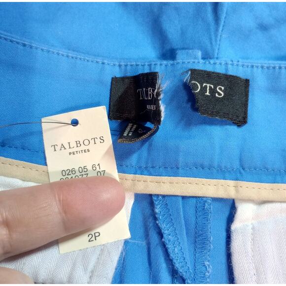 Talbots Shorts Ladies 2 Petite Blue‎ Chino - Picture 3 of 5